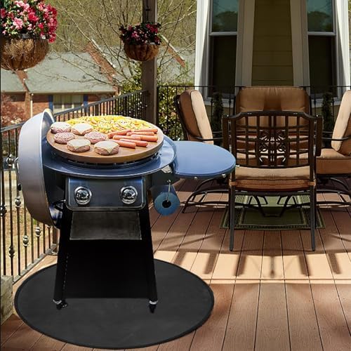 24" Fire Pit Mat for Solo Stove Bonfire Round Fireproof Under Grill Mat Oil Proof Waterproof BBQ Pad for Deck Patio Grass Outdoor Grill Accessories Portable and Reusable - Image 2