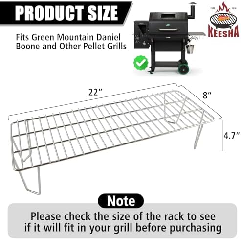 22-Inch 304 Stainless Steel Warming Rack for GMG Daniel Boone and Ledge - Image 2