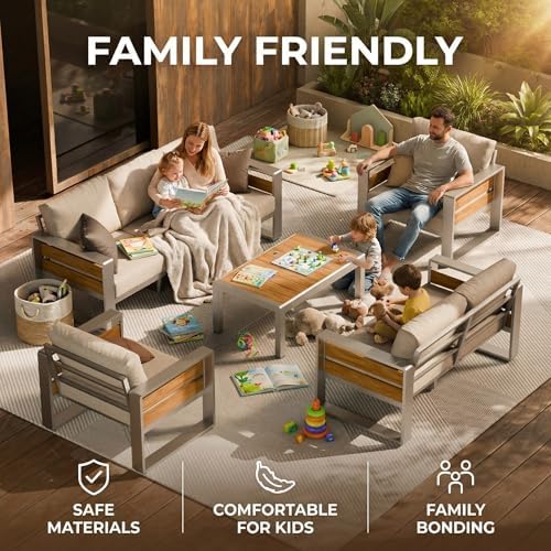 ZANDOR Aluminum Outdoor Patio Furniture-2 Pcs Armchair,Sliver - Image 3