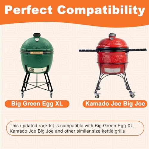 3 Tier 5 Piece Expander Rack Kit for Big Green Egg XL Replacement Grill Racks with Removable Cooking System Stainless Steel Big Green Egg Accessories - Image 5