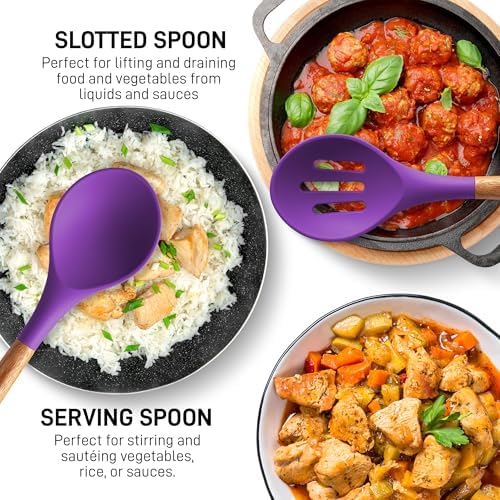 Zulay Kitchen 5 Piece Silicone Utensil Set - Image 4