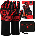 BBQ Grill & Oven Gloves 1472°F Heat Resistant | Storage Case & Gift Box by MMERCHENS