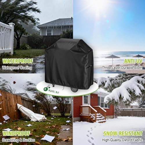 Outdoor Grill Cover for Char Broil Bistro Pro Electric Grill Grill & Griddle-25302146 25302145 25302161, Waterproof Gas Grill Cover Patio BBQ Griddle Covers - 33" L×24" W×37" H, Black - Image 7