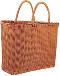 Rural Style Plastic Storage Basket, Portable Handheld Picking by cabilock