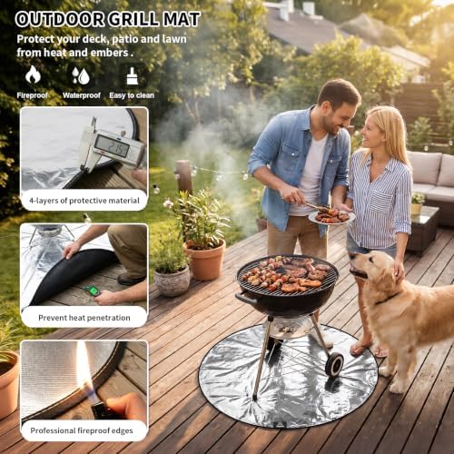 36" Round Fire Pit Mat for Solo Stove Bonfire, 2mm Thick - Image 3