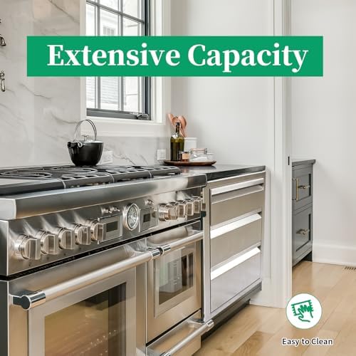 Outdoor Kitchen Drawers 14" W x 21" H x 23" D Stainless Steel Triple Drawers with Hidden Handle for BBQ Island, Patio Grill Station & Outdoor Kitchen Cabinets - Image 6
