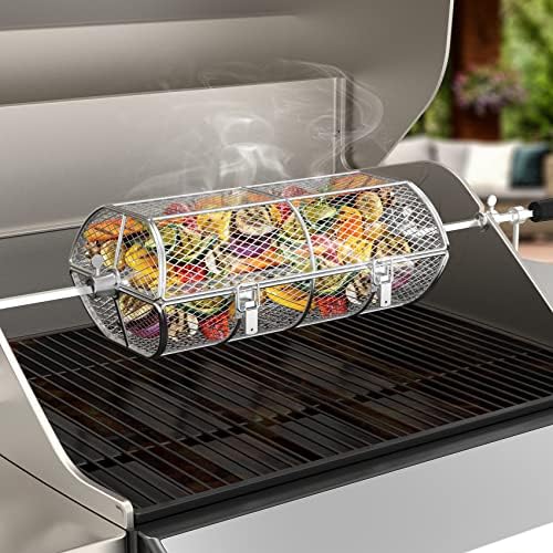 onlyfire Stainless Steel Universal Rotisserie Basket BBQ Grilling Basket - Image 6