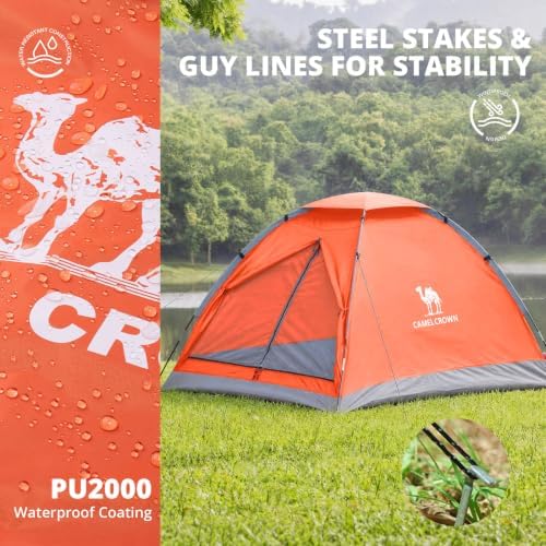 CAMEL CROWN Tents for Camping 2/3/4/5 Person Camping Dome Tent, Waterproof,Spacious, Lightweight Portable Backpacking Tent for Outdoor Camping/Hiking - Image 2
