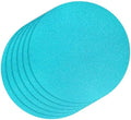 30PCS Lake Blue Round Paper Placemats 13 Inch Glitter Disposable Paper Charger Doilies Tablemats for Wedding Birthday Baby Shower Ocean Beach Party Dinner Table Decor by timecity