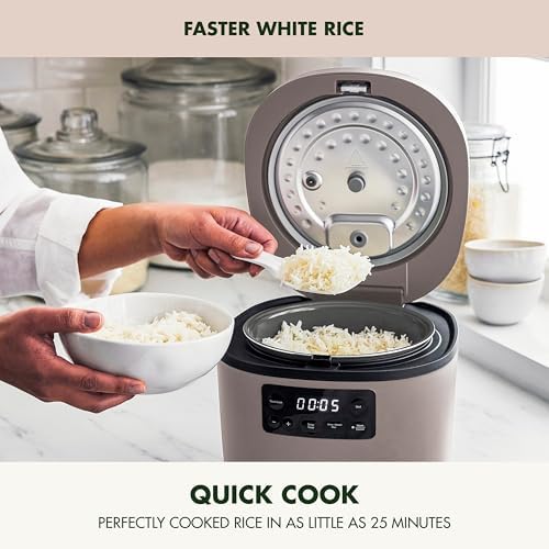 GreenPan Advanced Rice Cooker, 4-Cups Uncooked/8-Cups Cooked, Clay - Image 5