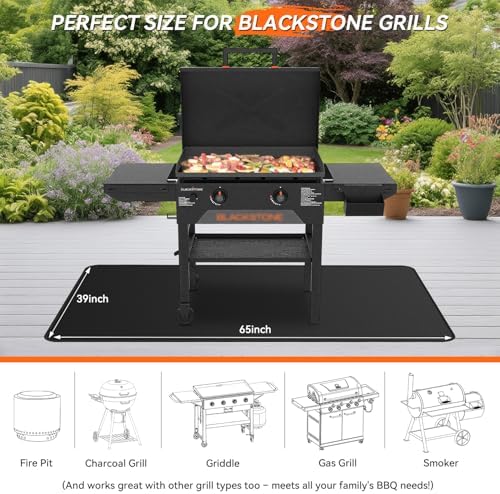 65x39 inches Large Under Grill Mats for Blackstone Outdoor Deck BBQ - Image 3