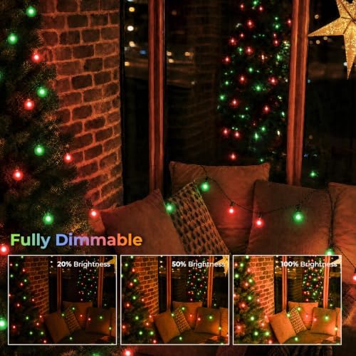 GvvooHome G40 Colored LED Outdoor String Bulbs for Christmas, 36 Pack - Image 3