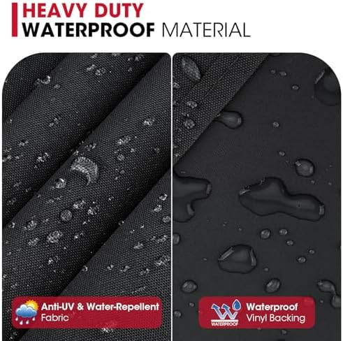 Unicook Waterproof Grill Cover, Heavy Duty Fade Resistant, 65 Inch, Black - Image 4