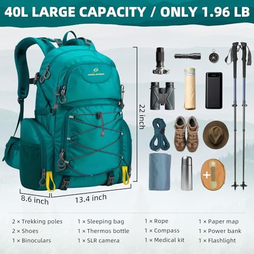 Maelstrom 40L Waterproof Hiking Backpack, Lightweight Travel Daypack - Image 2