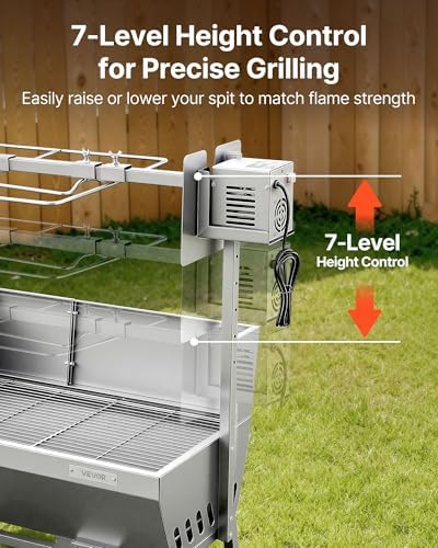 VEVOR Rotisserie Grill, Baffle46" Electric Rotisserie Grill Kit - Image 4