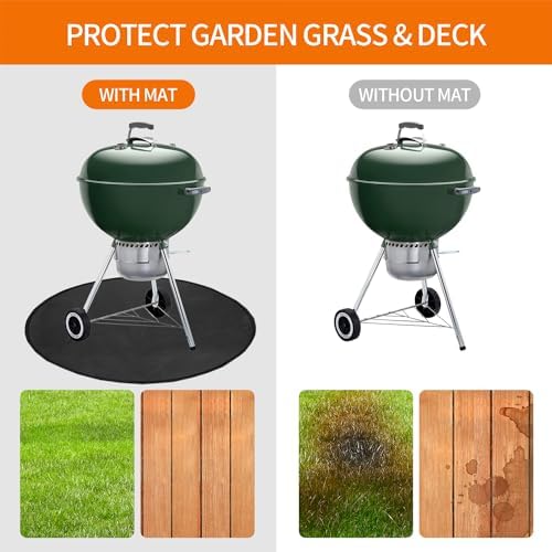 40" Fire Pit Mat for Solo Stove Bonfire, Round Fireproof Firpit Mats under Fire Pit,Camping Stove Mat for Solo Stove Accessories,under Grill Mat for Outdoor Grill,Deck Patio Protector BBQ Mat,Portable - Image 3
