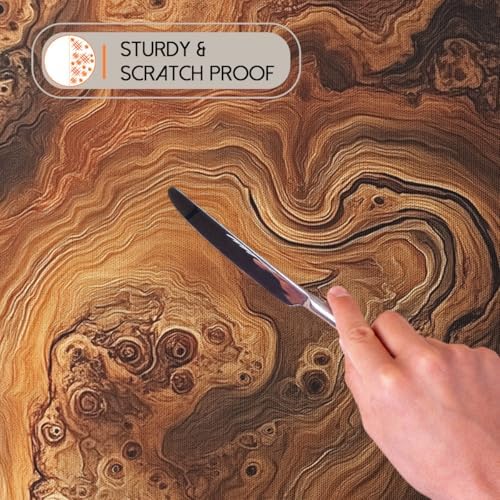 Brown Wood Grain Tablecloth 54x54 Inch Square Old Tree Trunk Vintage Farmhouse Table Cloth Decorations Table Cover for Party Picnic Kitchen Dinner Decor Outdoor - Image 5
