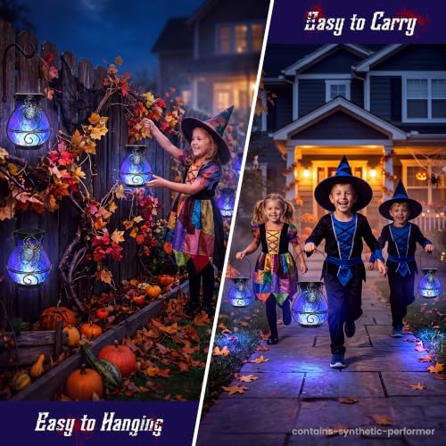 Halloween Solar Lights Outdoor Spider Hanging Solar Lanterns - Image 3