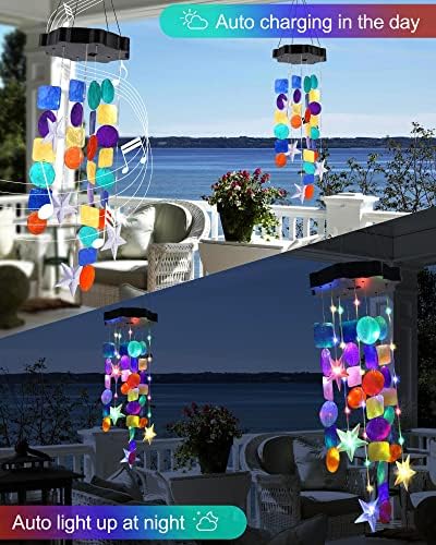 Toodour Solar Decorative Lights Outdoor, Colorful Shells Lights for Outside - Image 4