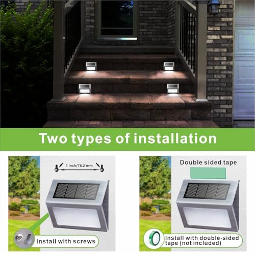 XLUX White Solar Lights for Deck Step Fence Post, SST Housing, 2 Pack - Image 4