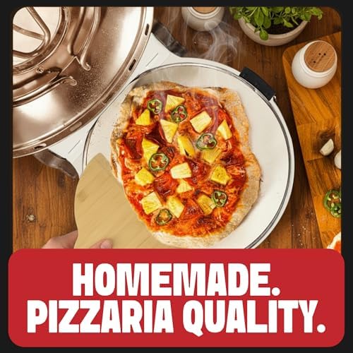PIEZANO Crispy Crust Pizza Oven by Granitestone – 12 Inch Electric Pizza Oven Indoor Countertop Maker with Ceramic Stone Heats up to 800˚F for Delicious Stone Baked Pizzeria Style Pizza at Home - Image 2