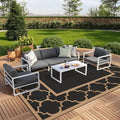 GENIMO Outdoor Rug, Waterproof Plastic Rugs 10'x14' for Camping Black Brown by GENIMO