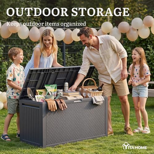 YITAHOME 95 Gallon Large Outdoor Deck Box - Image 6