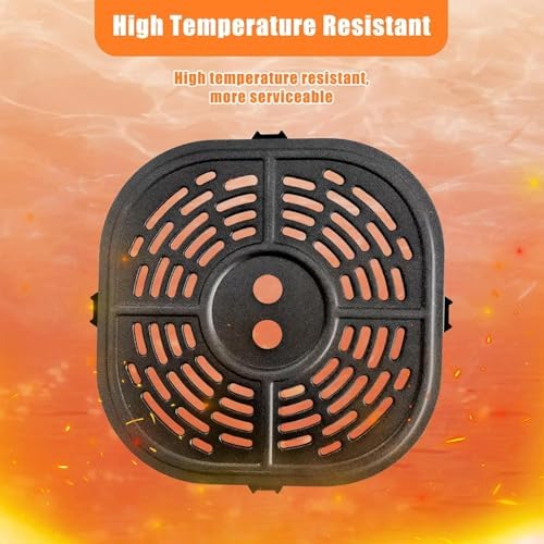 6QT Square Air Fryer Grill Plate for Bella Pro Series 6QT Digital Air Fryers, Upgraded Air Fryer Grill Pan Crisper Plate Tray Insert Grate Rack Grid for 6QT Bella Air Fryer, Dishwasher Safe - Image 3
