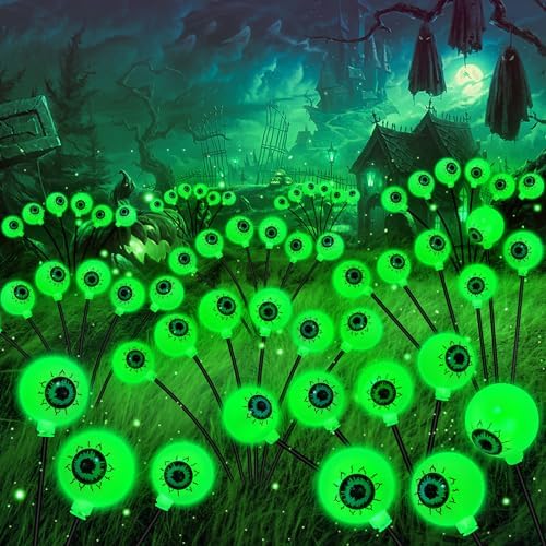 NBQQ Halloween Decorations Outdoor Solar Scary Eyeball Lights by NBQQ
