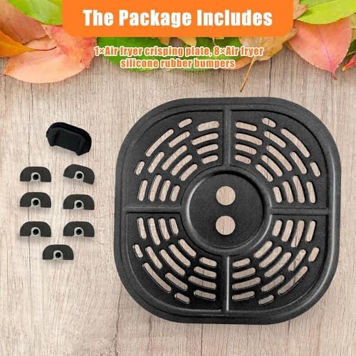 6QT Square Air Fryer Grill Plate for Bella Pro Series 6QT Digital Air Fryers, Upgraded Air Fryer Grill Pan Crisper Plate Tray Insert Grate Rack Grid for 6QT Bella Air Fryer, Dishwasher Safe - Image 7