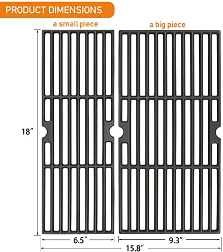 Hisencn 18-Inch Grill Grates for Char-Broil Performance, 2-Pack - Image 2