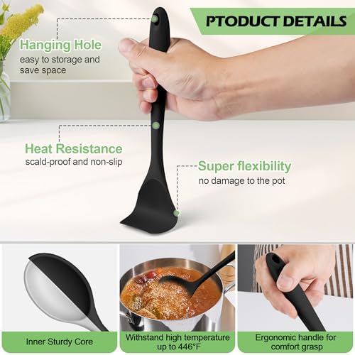 Homikit Silicone Cooking Utensil Set, 15pcs Kitchen Utensils with Holder - Image 4