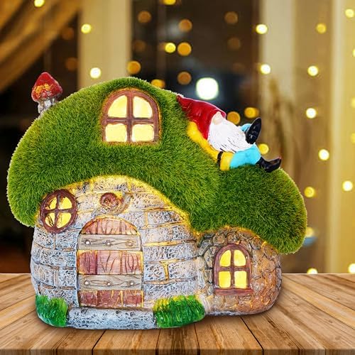 House Garden Statues with Solar Lights - Image 6