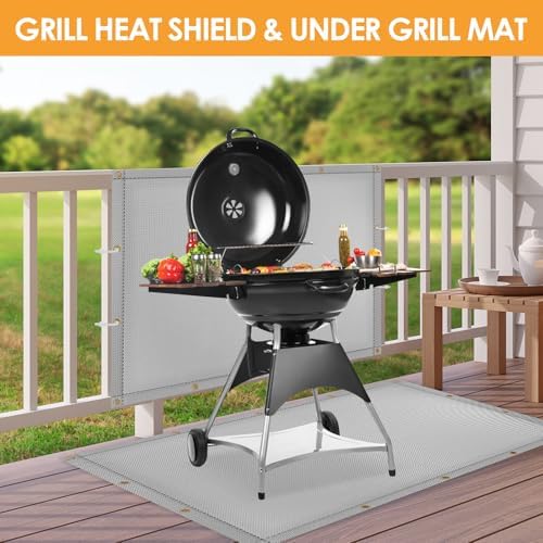 Fireproof Grill Heat Shield for Deck Railing/Wall, 4'x3', Gray - Image 4