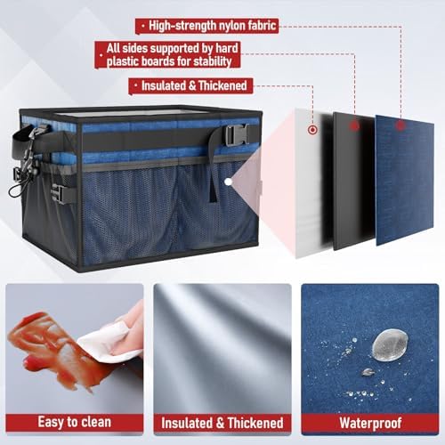FANGSUN Grill Caddy, Foldable BBQ Caddy with Paper Towel Holder, Blue - Image 4