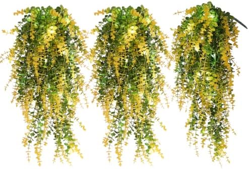 RECUTMS 3 Pack Hanging Money Plants Faux Draping Plants Fake Hanging Planta by RECUTMS
