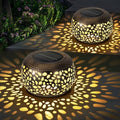 Solar Lanterns Waterproof Outdoor Decor: 2 Pack Hollow Out Solar Lights by NFEVER