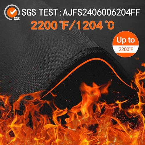 Thicking 24x31in Heat Resistant Grill Mats for Outdoor Grill 17in & 22in Blackstone Griddle to Protect Your Prep Table Grill Mat - Fire Proof & Water Proof & Oil Proof BBQ Mat Air Fryer Mat - Image 2