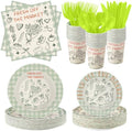 FoldTier 350 Pcs Fresh off the Market Bridal Shower Party Tableware - Paper Plate, Napkin, Cup, Cutlery, Disposable Fresh off the Market Party Decorations for Family and Friends, 50 Guests by FoldTier