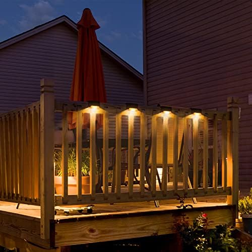 SOLPEX Solar Deck Lights 12 Pack, Waterproof Led Lights, Warm White - Image 2