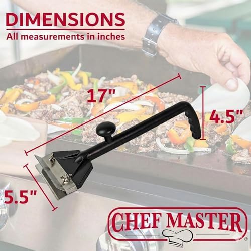 Chef Master Griddle Scraper & Flat Top Grill Cleaner, Griddle Cleaning Kit - Image 6