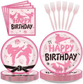 96Pcs Karate Birthday Party Supplies Martial for Girls , Serves 24 by Greencian