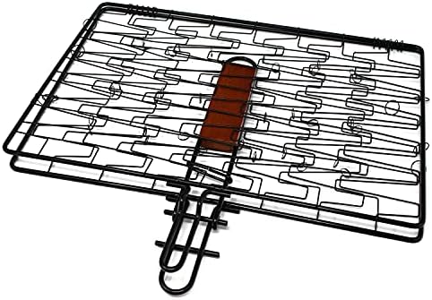 Norpro Nonstick Flexible Grilling Basket with Folding Wood Handle - Image 3