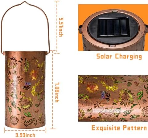 Colorful Solar Sunflower Lanterns Outdoor, Solar Garden Decor - Image 2