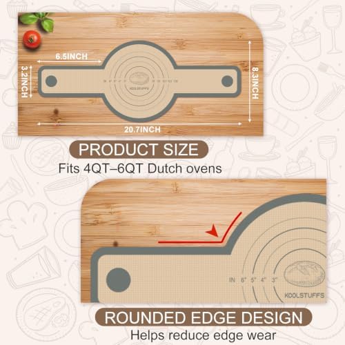 Silicone Bread Sling for Dutch Oven, Gray0616 - Image 6