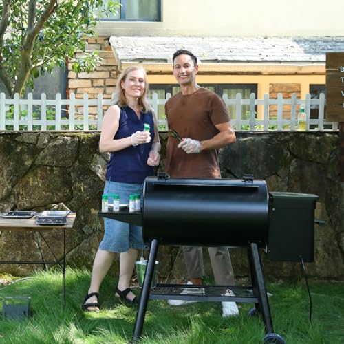 Wood Pellet Smoker BBQ Grill with Latest PID Technology LCD Controller 565 SQ.IN Cook Area 8 In 1 Pellet Grill with Auto Temperature Control and Meat Probe for Home Party Outdoor - Image 2