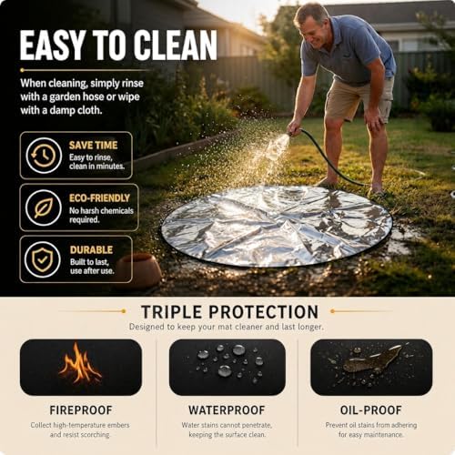 36" Round Fire Pit Mat for Solo Stove Bonfire, 2mm Thick - Image 4