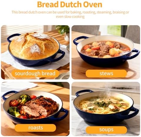 6QT Enameled Cast Iron Dutch Oven For Sourdough Bread Baking - Image 6