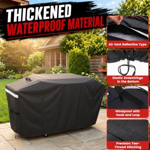Utheer 600D Grill Cover for Weber Slate 36" Rust-Resistant Griddle 3400120 - Image 5