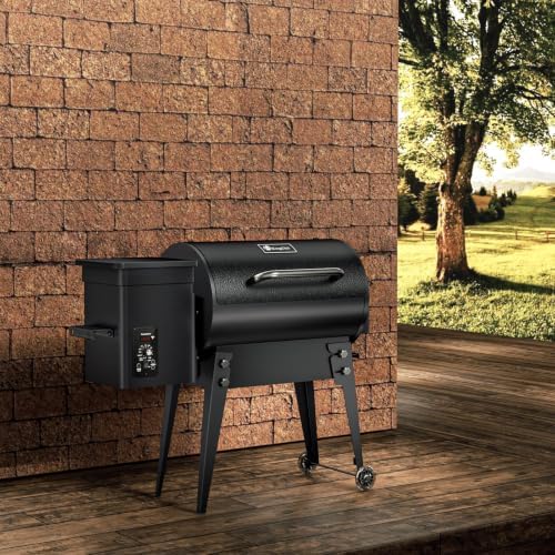 Electric Wood Pellet Grill & Smoker with Foldable Legs, 456 SQ.IN Grill Capacity, 11LB Pellet Hopper, PID Temperature Control 180-425°F, Portable Foldable Design for Backyard Camping Bake and Roast - Image 4